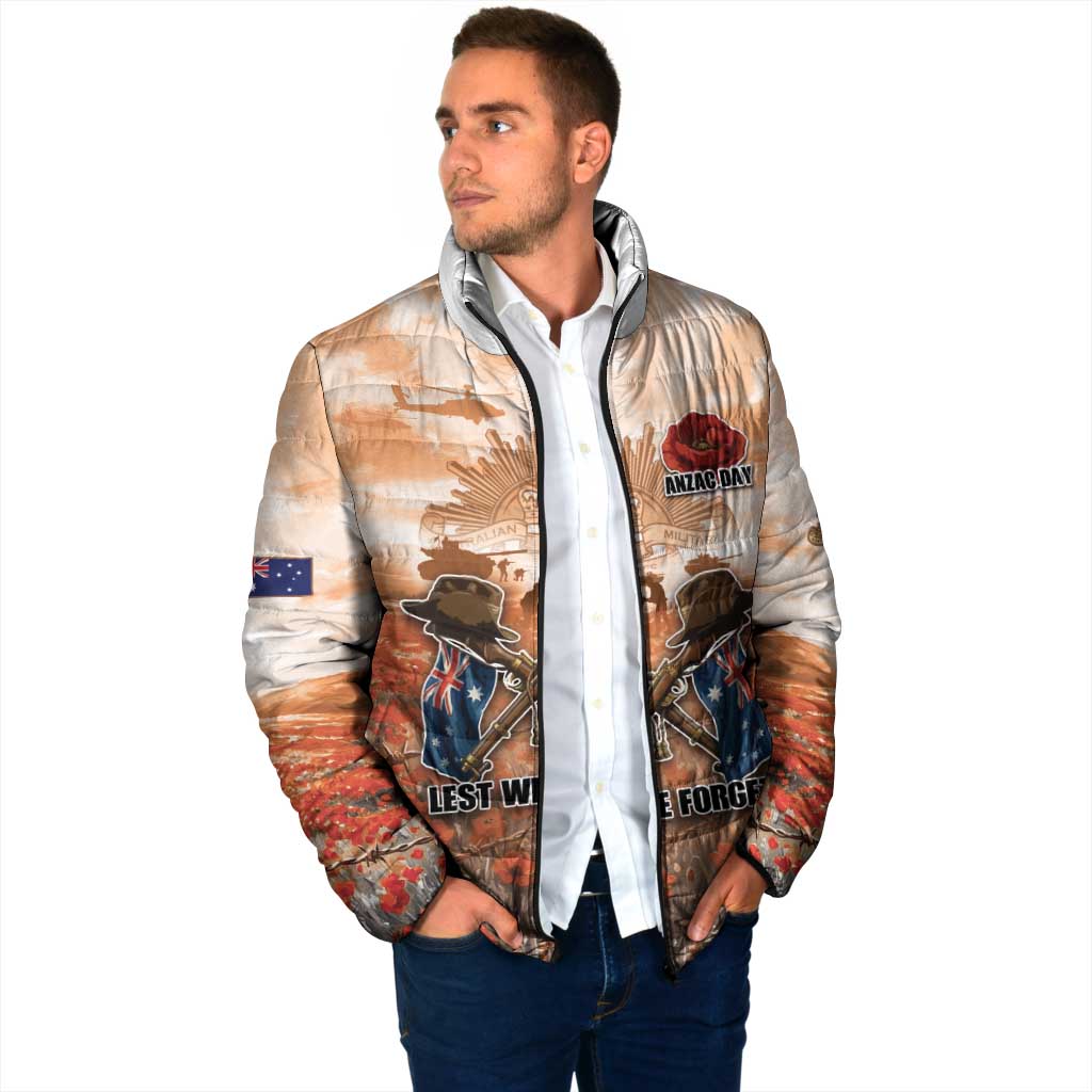Personalised ANZAC Day Padded Jacket Commemorative Soldier Tribute