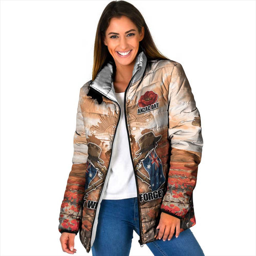 Personalised ANZAC Day Padded Jacket Commemorative Soldier Tribute
