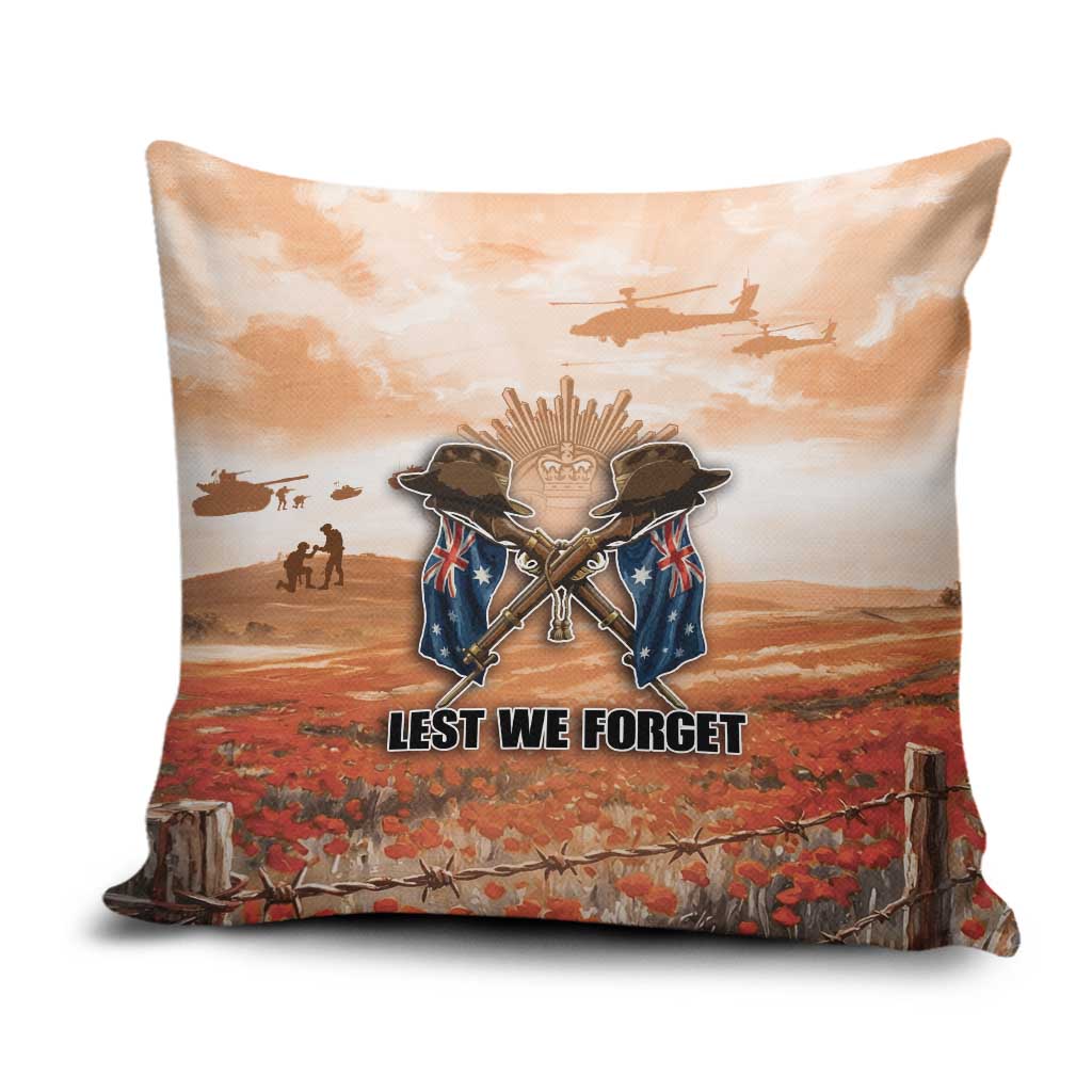 ANZAC Day Pillow Cover Commemorative Soldier Tribute