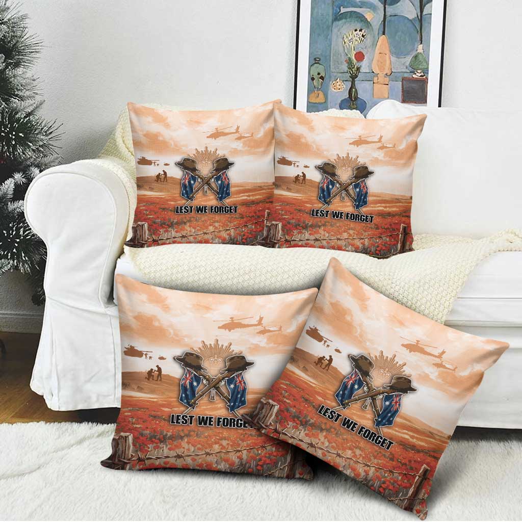 ANZAC Day Pillow Cover Commemorative Soldier Tribute