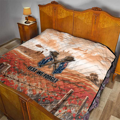 ANZAC Day Quilt Commemorative Soldier Tribute
