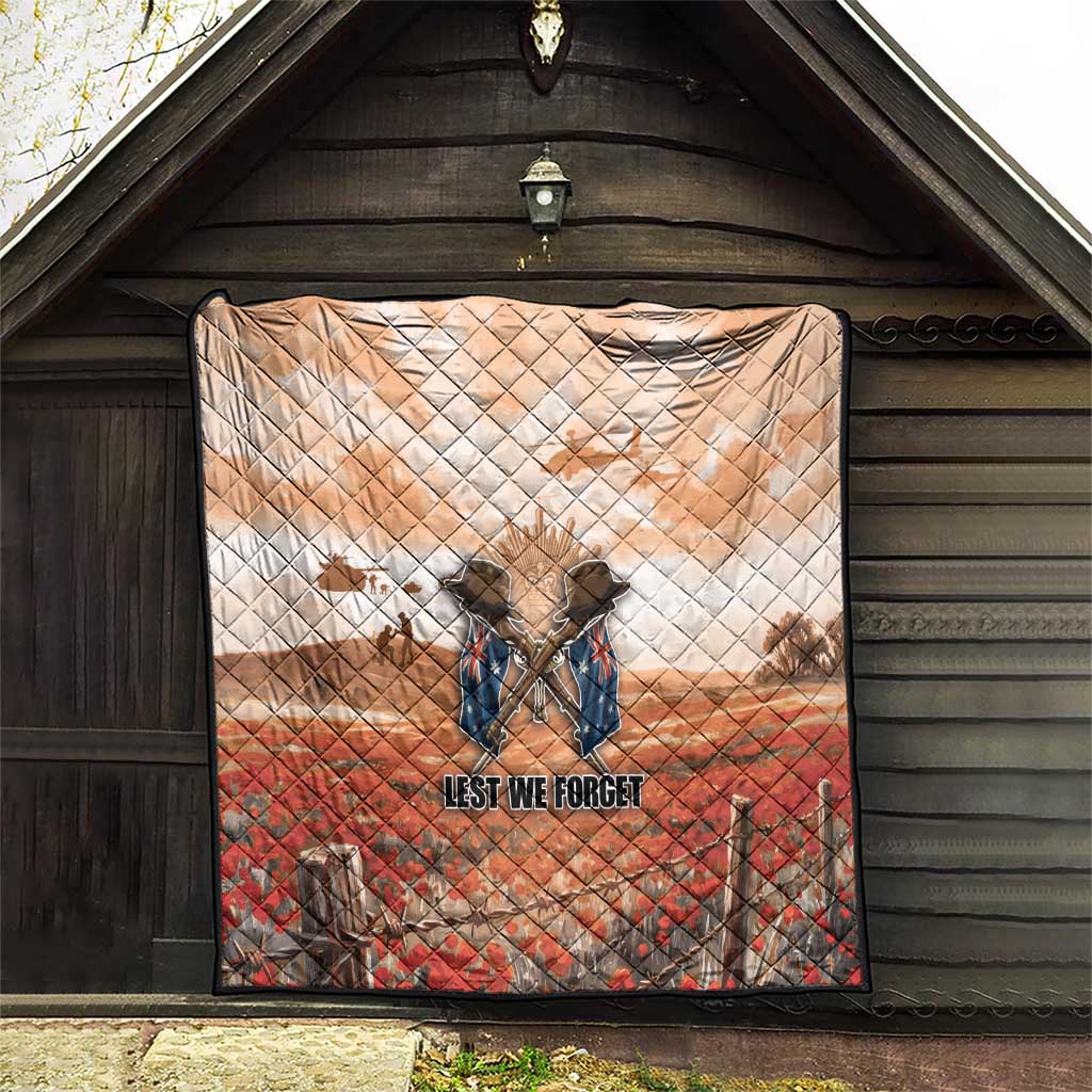 ANZAC Day Quilt Commemorative Soldier Tribute