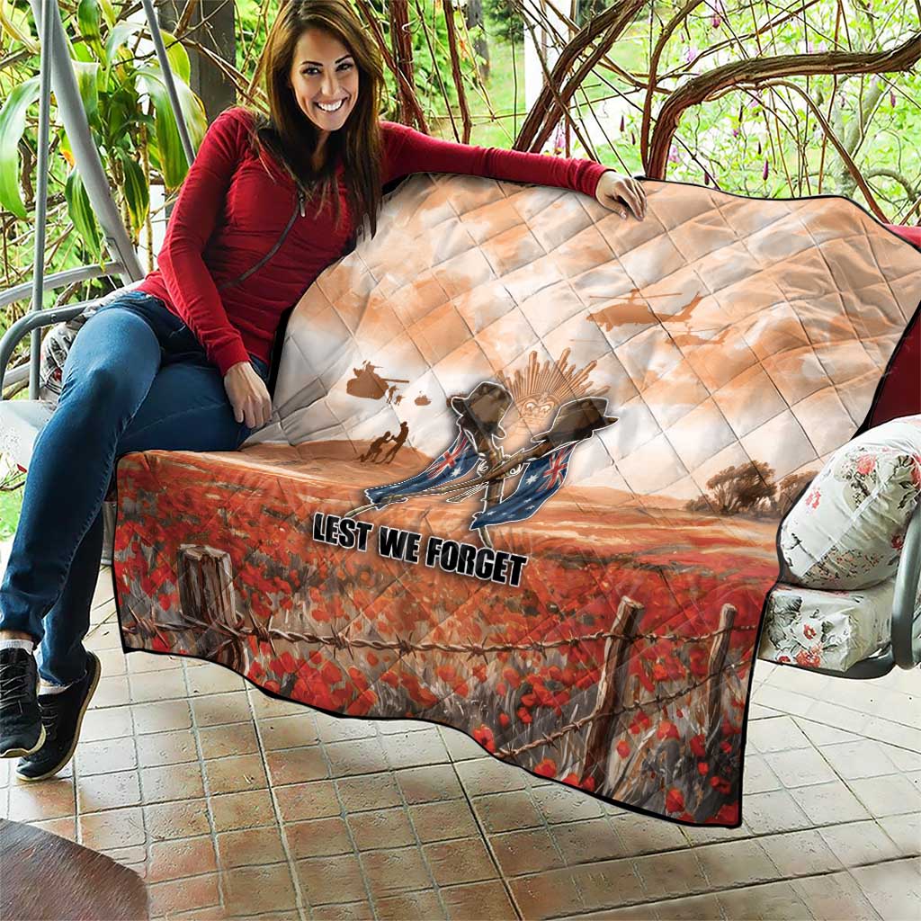 ANZAC Day Quilt Commemorative Soldier Tribute