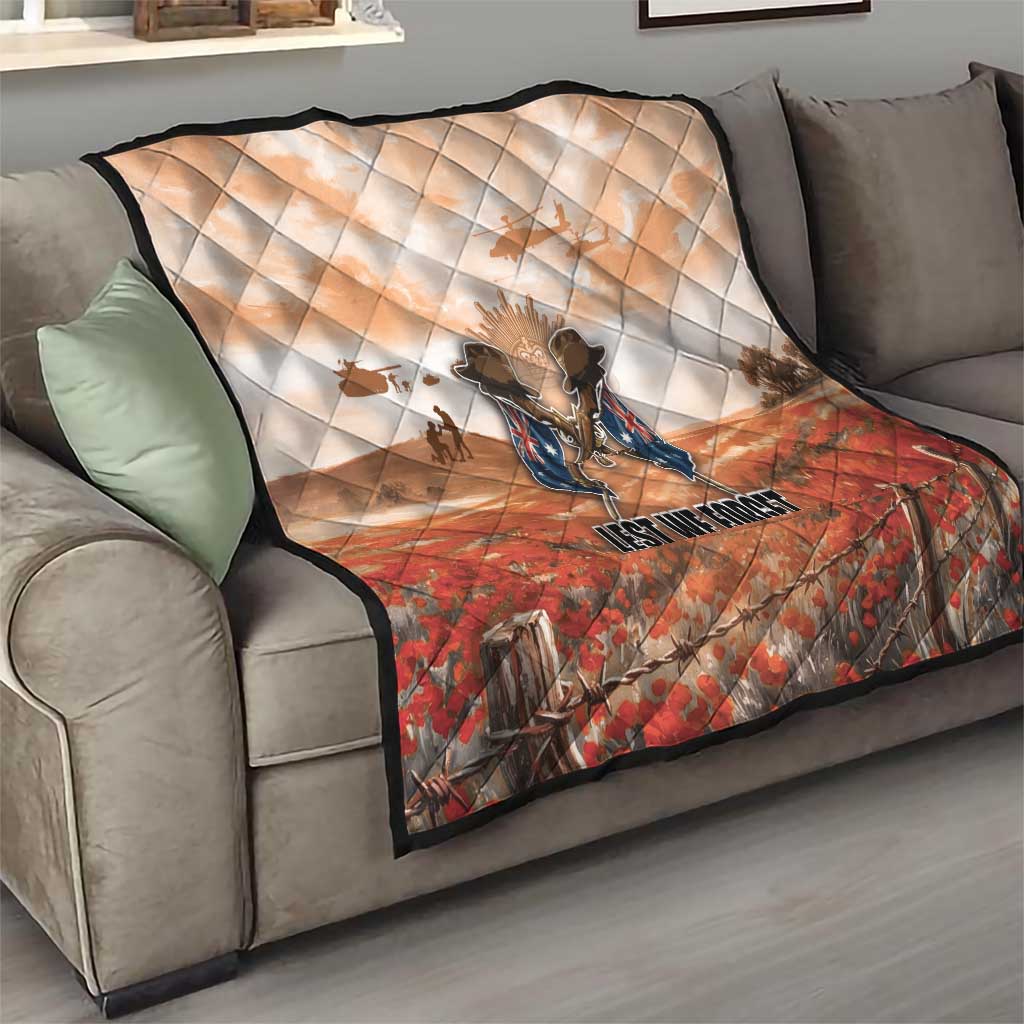 ANZAC Day Quilt Commemorative Soldier Tribute