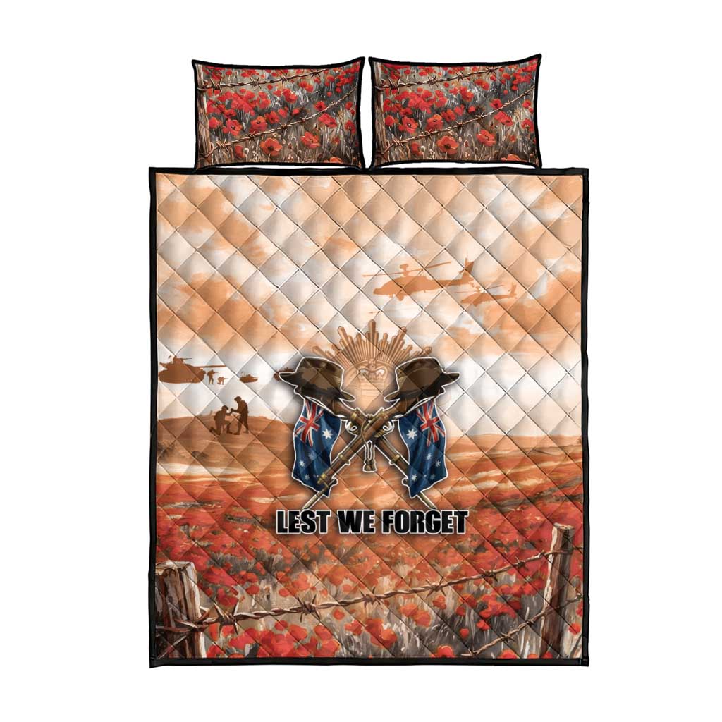 ANZAC Day Quilt Bed Set Commemorative Soldier Tribute