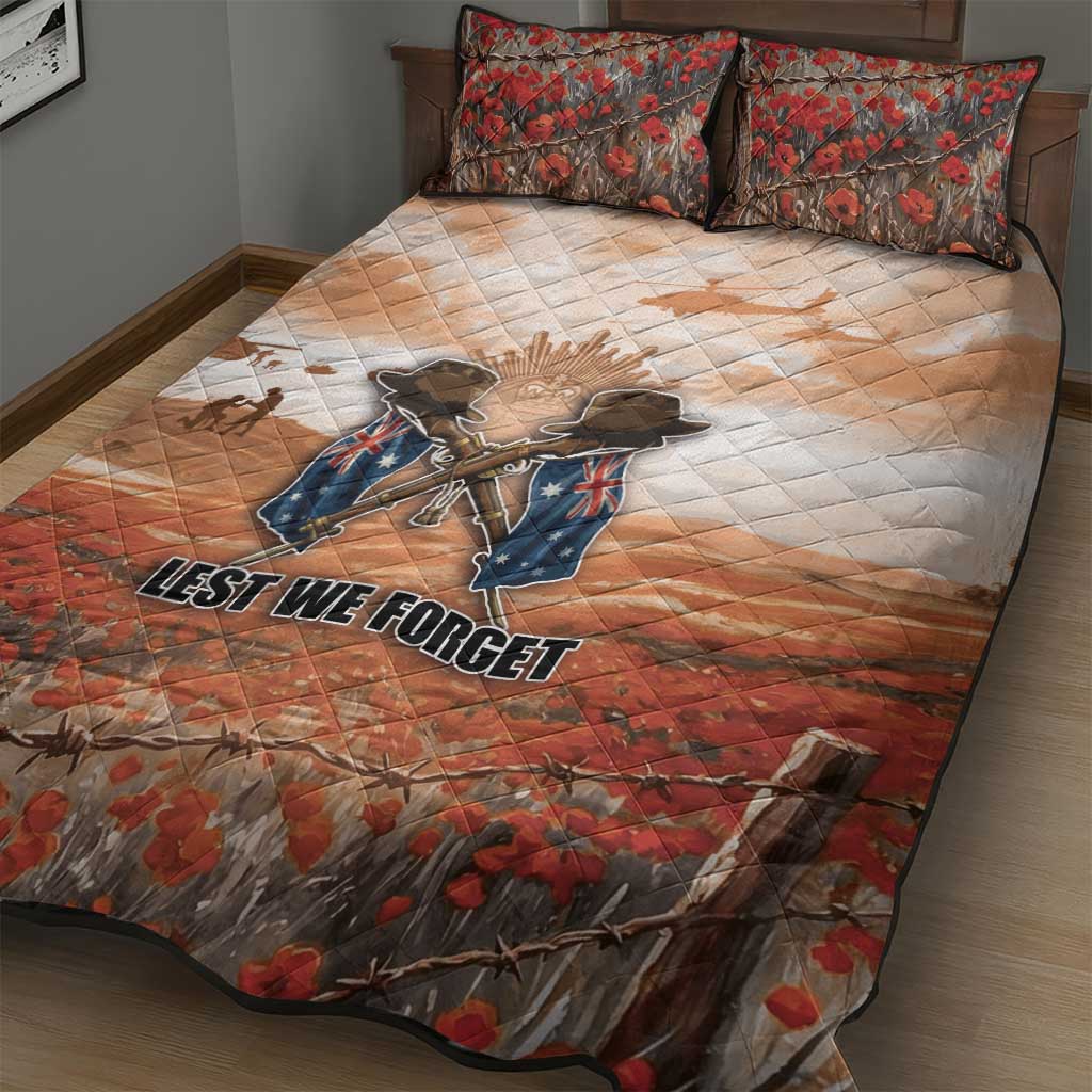 ANZAC Day Quilt Bed Set Commemorative Soldier Tribute