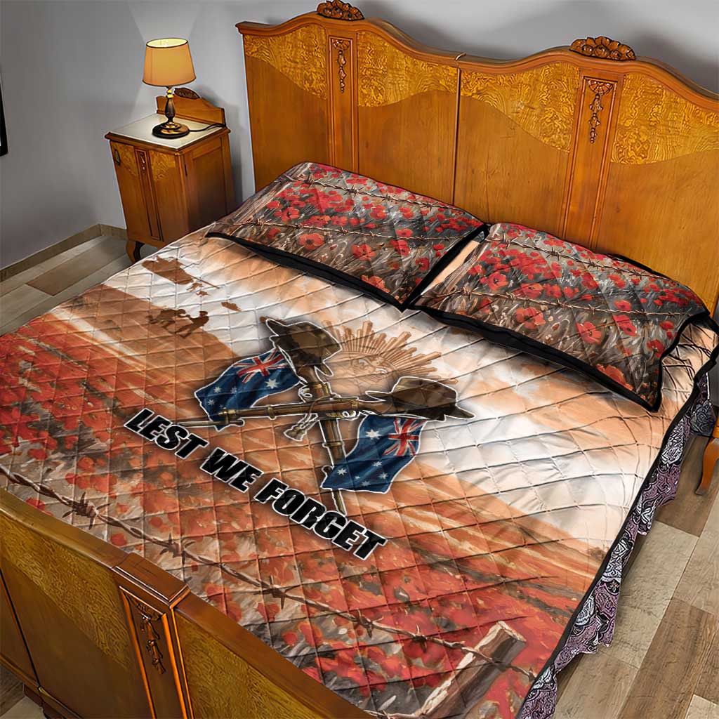 ANZAC Day Quilt Bed Set Commemorative Soldier Tribute