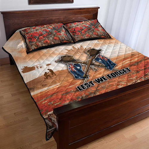 ANZAC Day Quilt Bed Set Commemorative Soldier Tribute