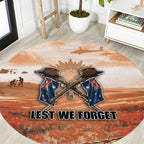 ANZAC Day Round Carpet Commemorative Soldier Tribute