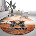 ANZAC Day Round Carpet Commemorative Soldier Tribute