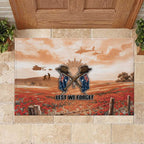 ANZAC Day Rubber Doormat Commemorative Soldier Tribute