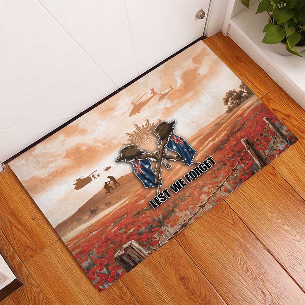 ANZAC Day Rubber Doormat Commemorative Soldier Tribute