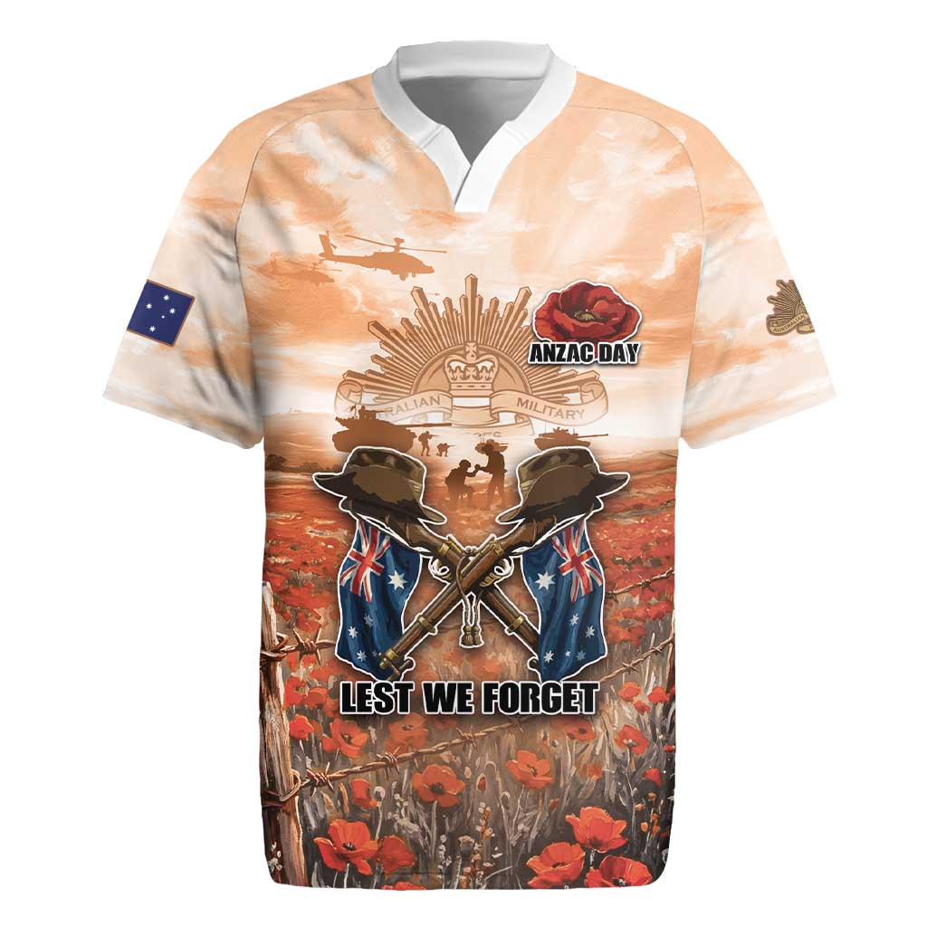 Personalised ANZAC Day Rugby Jersey Commemorative Soldier Tribute