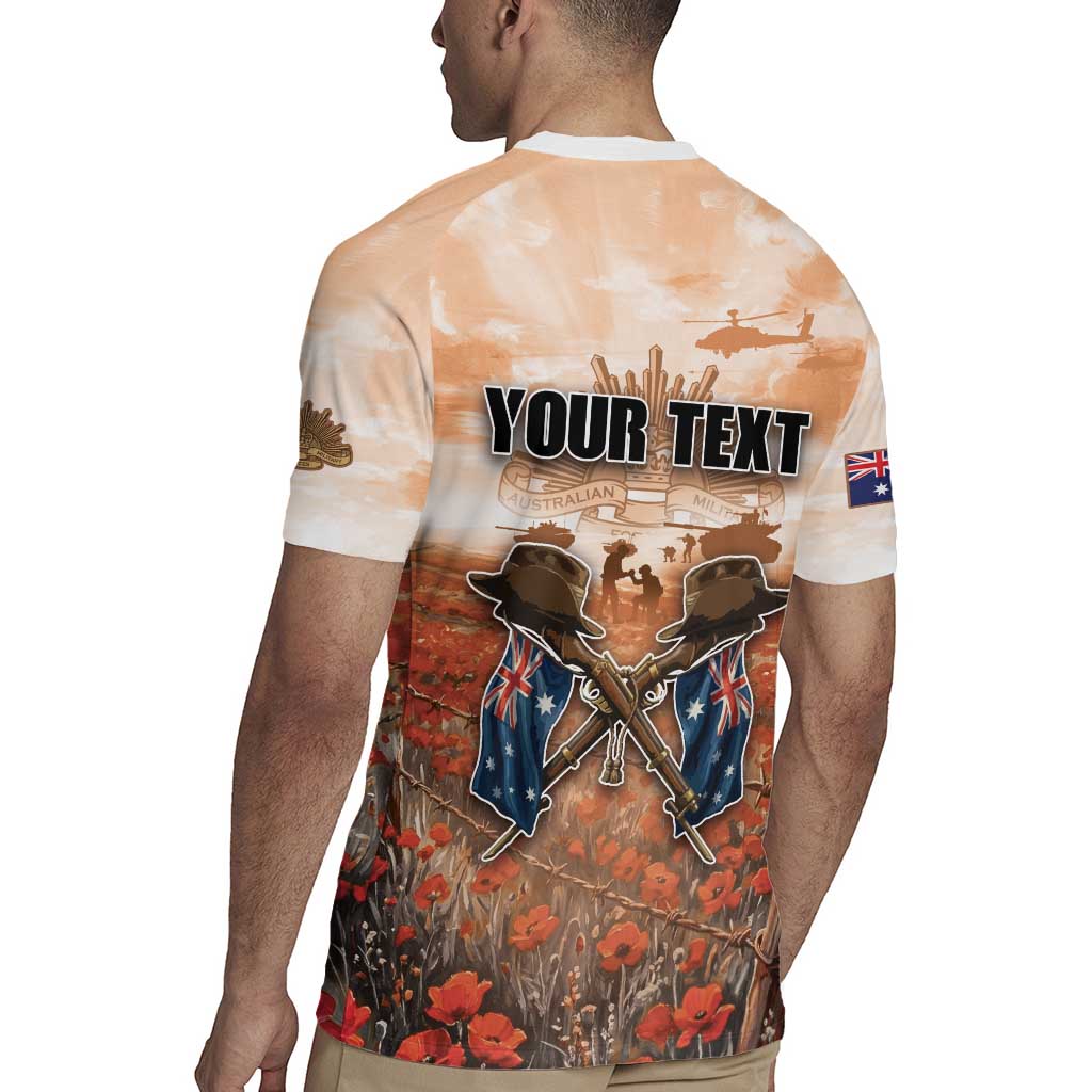 Personalised ANZAC Day Rugby Jersey Commemorative Soldier Tribute