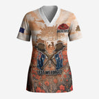 Personalised ANZAC Day Scrub Top Commemorative Soldier Tribute