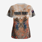 Personalised ANZAC Day Scrub Top Commemorative Soldier Tribute