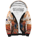 Personalised ANZAC Day Sherpa Hoodie Commemorative Soldier Tribute