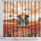 ANZAC Day Shower Curtain Commemorative Soldier Tribute