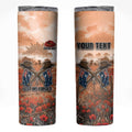 Personalised ANZAC Day Skinny Tumbler Commemorative Soldier Tribute