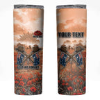 Personalised ANZAC Day Skinny Tumbler Commemorative Soldier Tribute