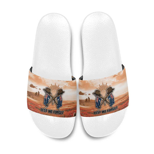 ANZAC Day Slide Sandals Commemorative Soldier Tribute