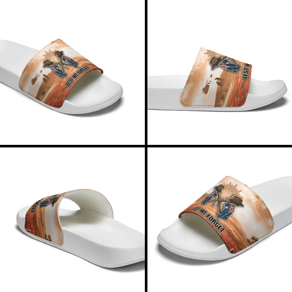 ANZAC Day Slide Sandals Commemorative Soldier Tribute