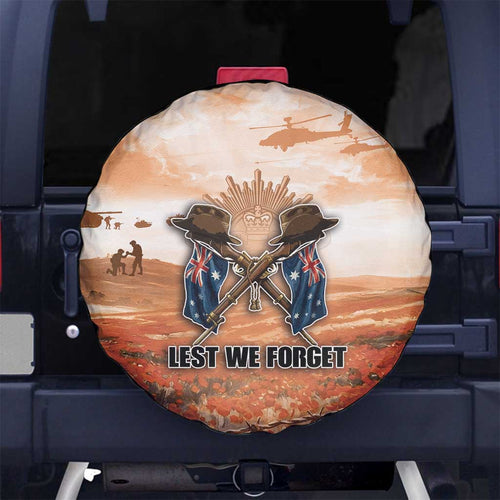 ANZAC Day Spare Tire Cover Commemorative Soldier Tribute