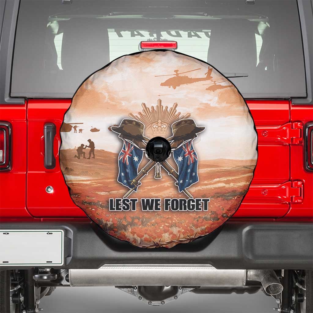 ANZAC Day Spare Tire Cover Commemorative Soldier Tribute
