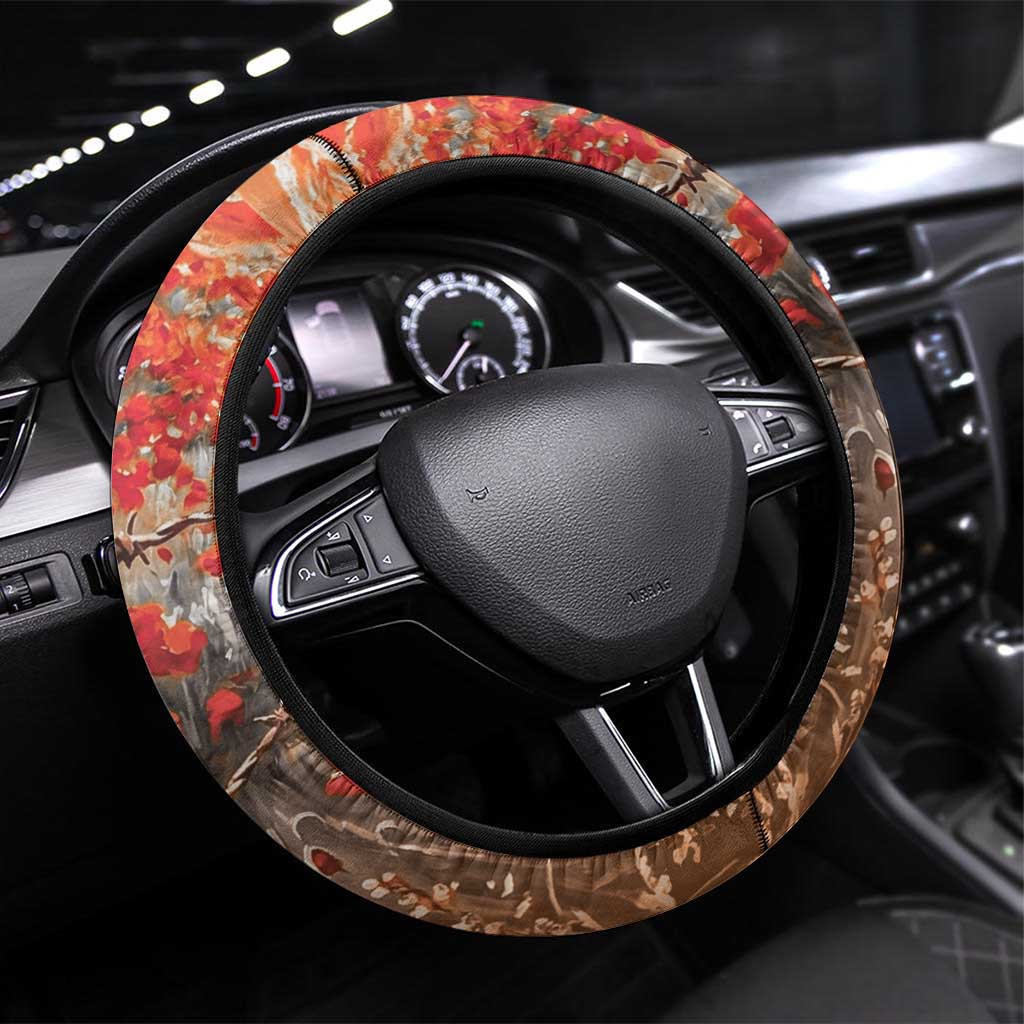 ANZAC Day Steering Wheel Cover Commemorative Soldier Tribute