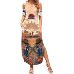 Personalised ANZAC Day Summer Maxi Dress Commemorative Soldier Tribute