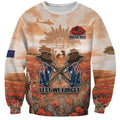 Personalised ANZAC Day Sweatshirt Commemorative Soldier Tribute