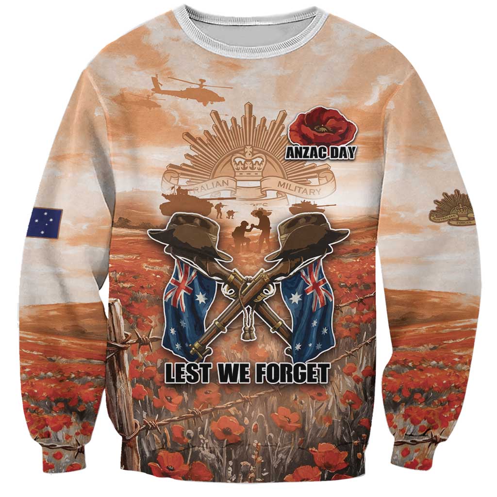 Personalised ANZAC Day Sweatshirt Commemorative Soldier Tribute