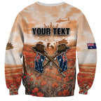 Personalised ANZAC Day Sweatshirt Commemorative Soldier Tribute