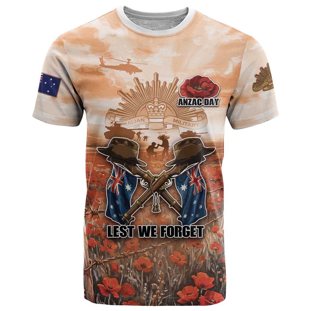 Personalised ANZAC Day T Shirt Commemorative Soldier Tribute