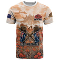 Personalised ANZAC Day T Shirt Commemorative Soldier Tribute
