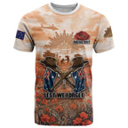 Personalised ANZAC Day T Shirt Commemorative Soldier Tribute
