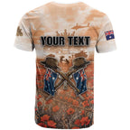 Personalised ANZAC Day T Shirt Commemorative Soldier Tribute