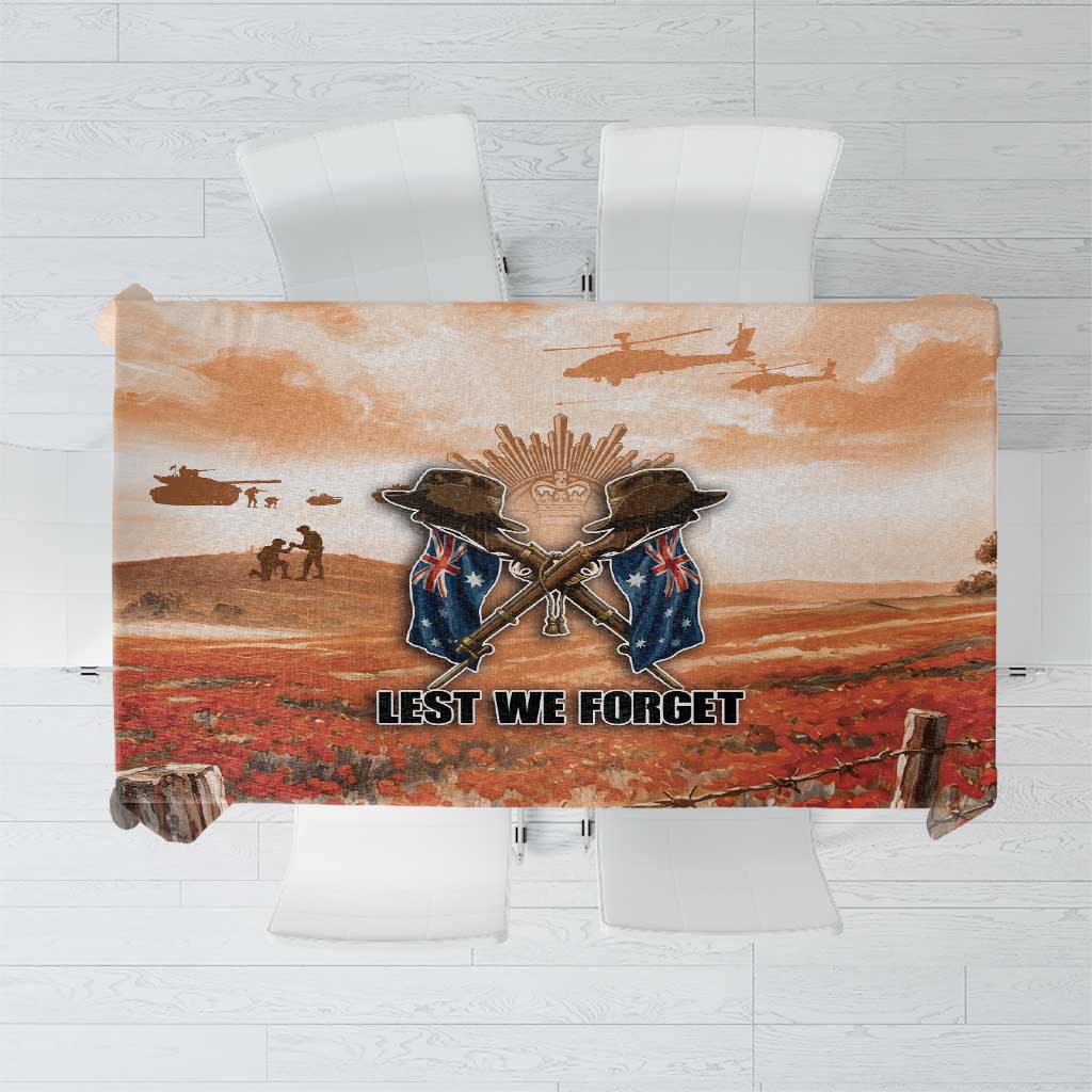 ANZAC Day Tablecloth Commemorative Soldier Tribute
