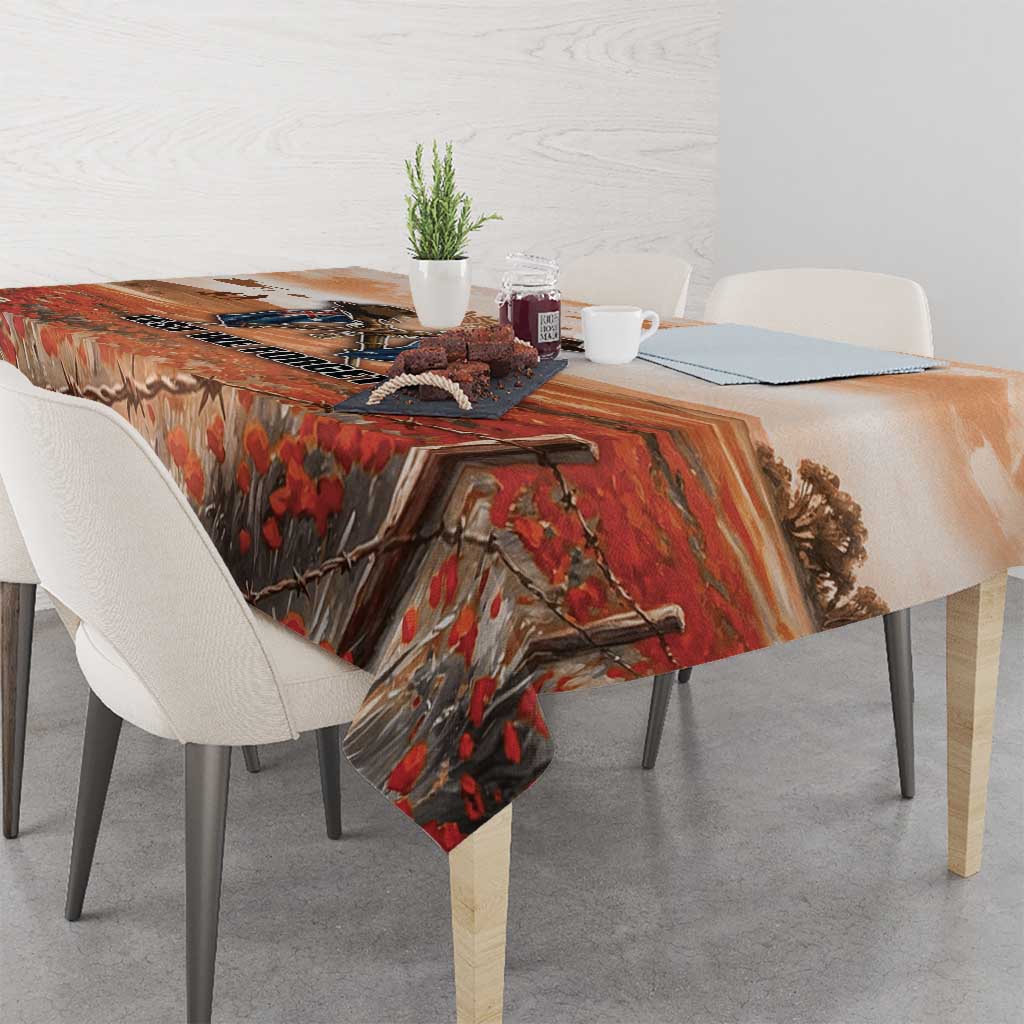 ANZAC Day Tablecloth Commemorative Soldier Tribute