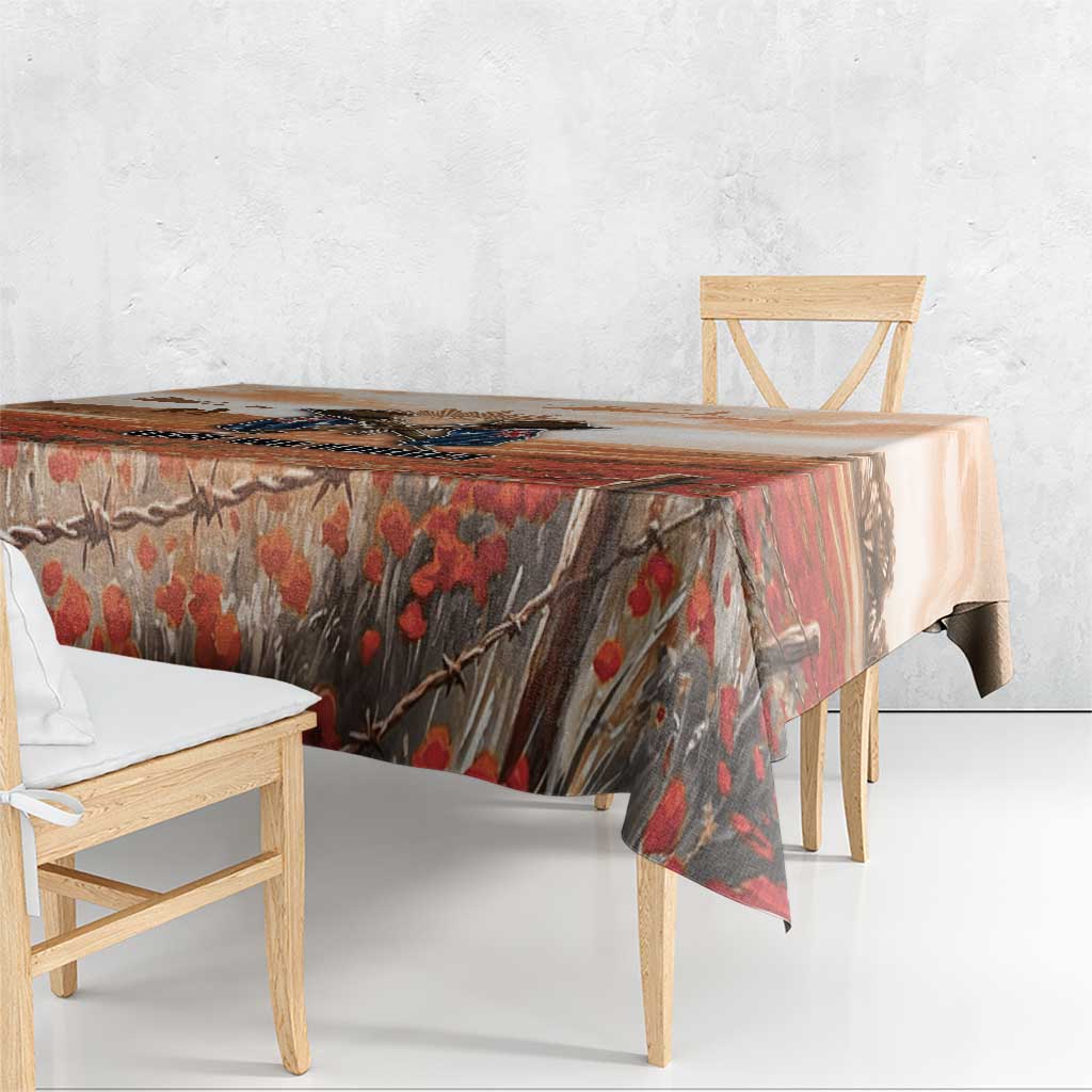 ANZAC Day Tablecloth Commemorative Soldier Tribute