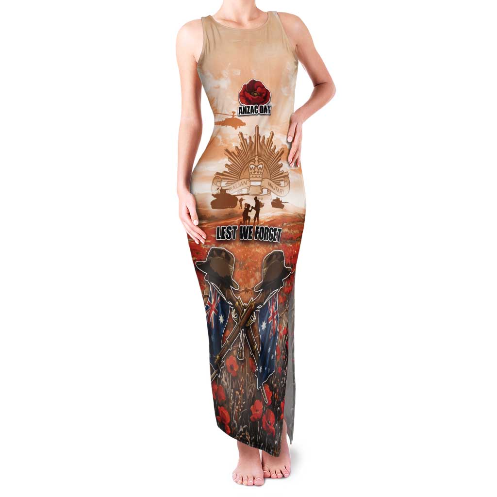 Personalised ANZAC Day Tank Maxi Dress Commemorative Soldier Tribute