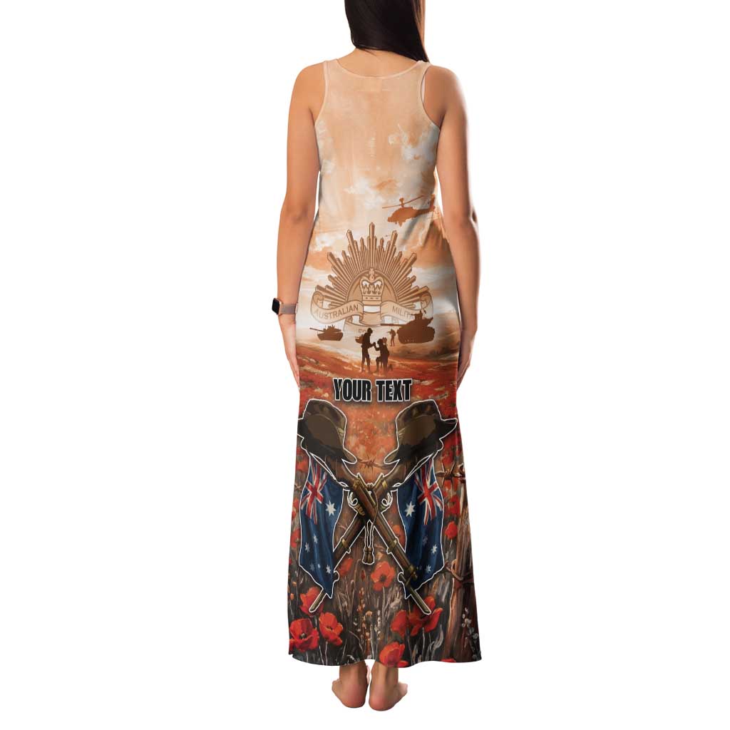 Personalised ANZAC Day Tank Maxi Dress Commemorative Soldier Tribute