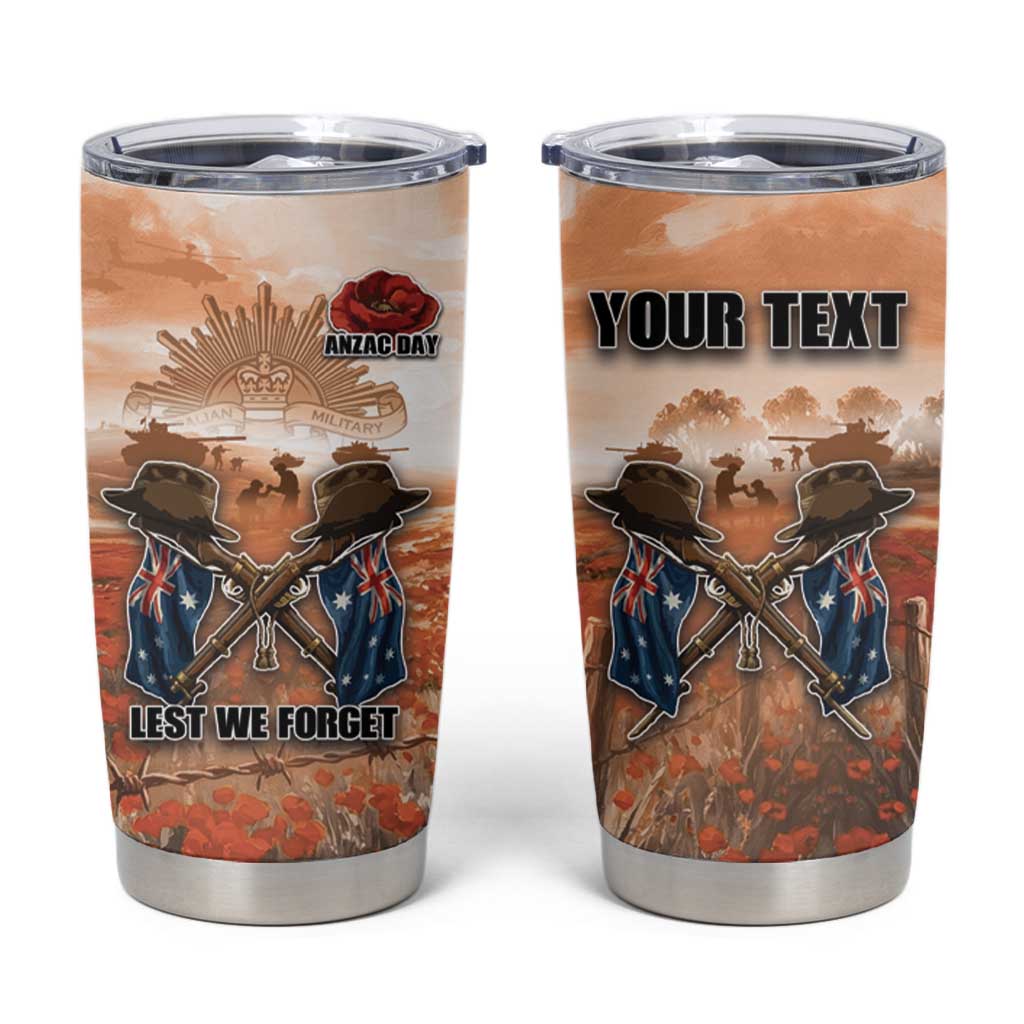 Personalised ANZAC Day Tumbler Cup Commemorative Soldier Tribute