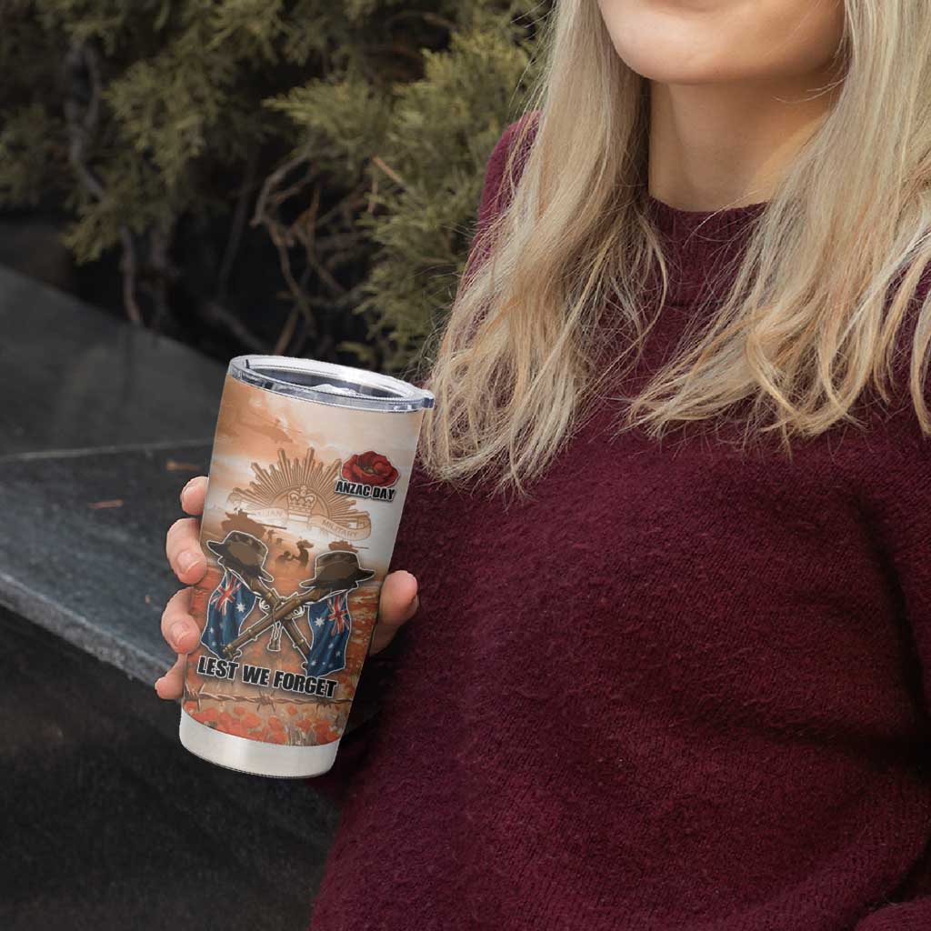 Personalised ANZAC Day Tumbler Cup Commemorative Soldier Tribute