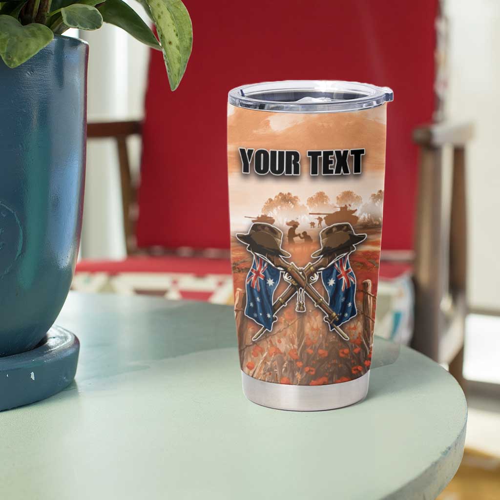 Personalised ANZAC Day Tumbler Cup Commemorative Soldier Tribute