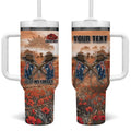 Personalised ANZAC Day Tumbler With Handle Commemorative Soldier Tribute