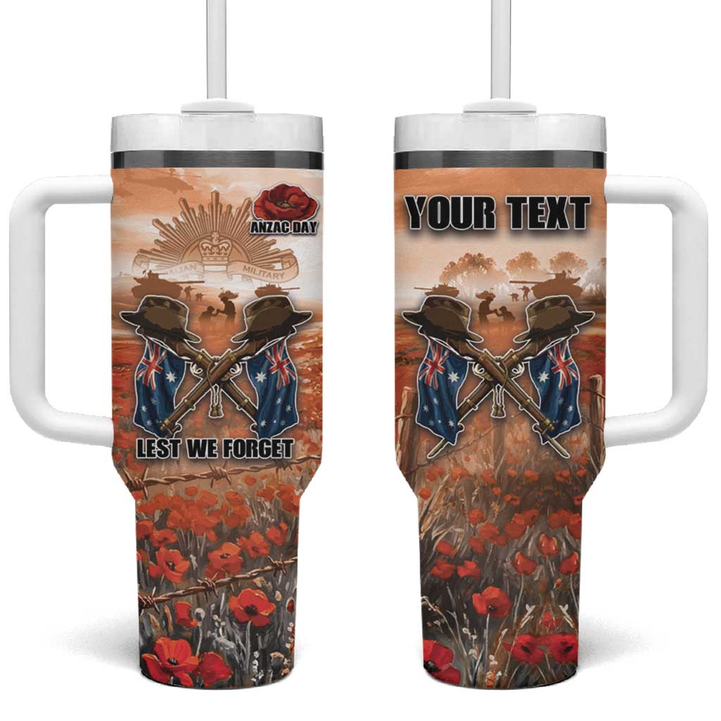 Personalised ANZAC Day Tumbler With Handle Commemorative Soldier Tribute