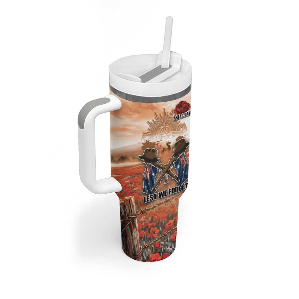Personalised ANZAC Day Tumbler With Handle Commemorative Soldier Tribute