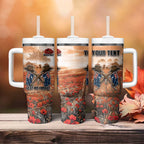 Personalised ANZAC Day Tumbler With Handle Commemorative Soldier Tribute
