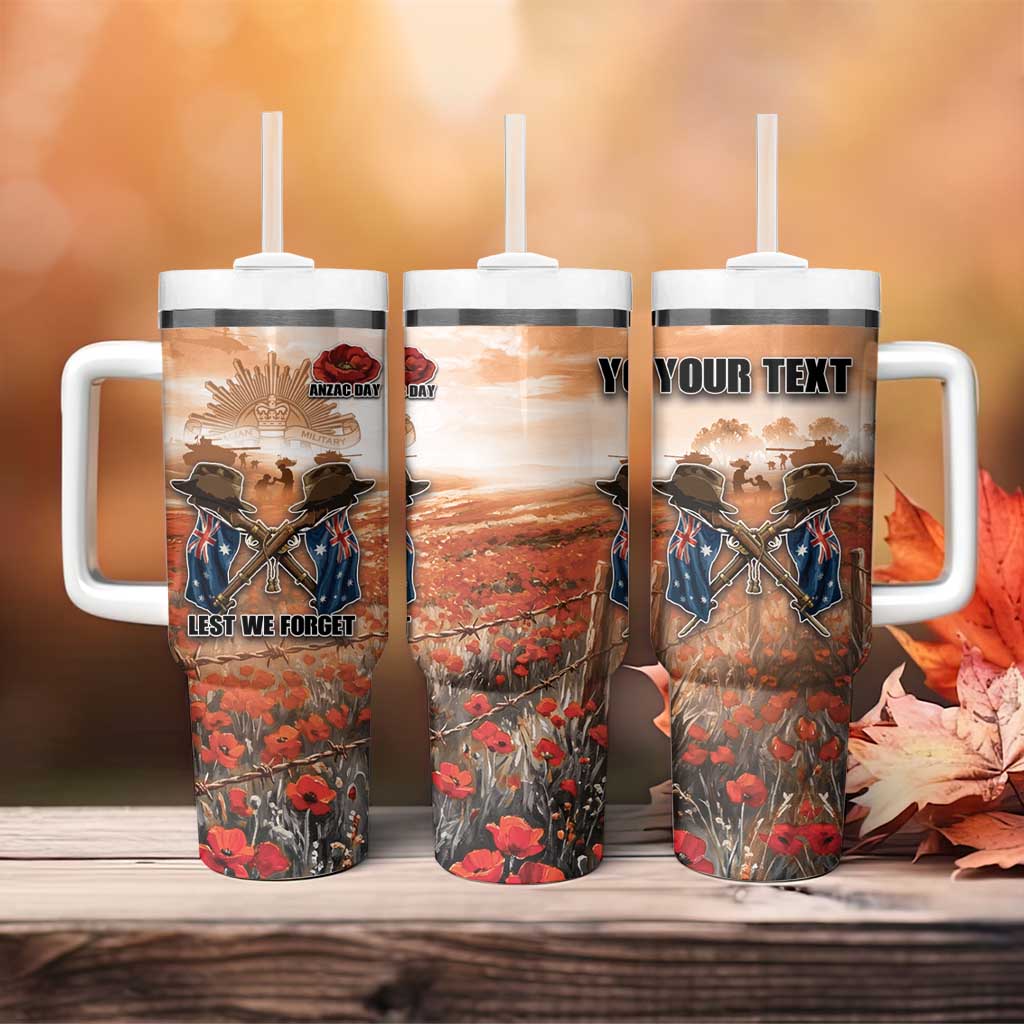 Personalised ANZAC Day Tumbler With Handle Commemorative Soldier Tribute